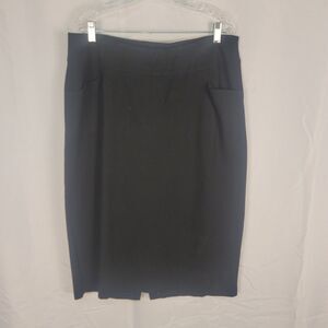 Ashley Stewart Black Pencil Skirt Plus Size 18 Millennium Stretch Career Curvy